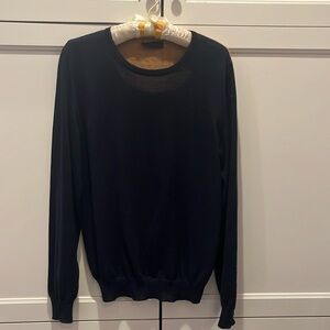 Want Les Essentials navy blue and camel cashmere sweater size s